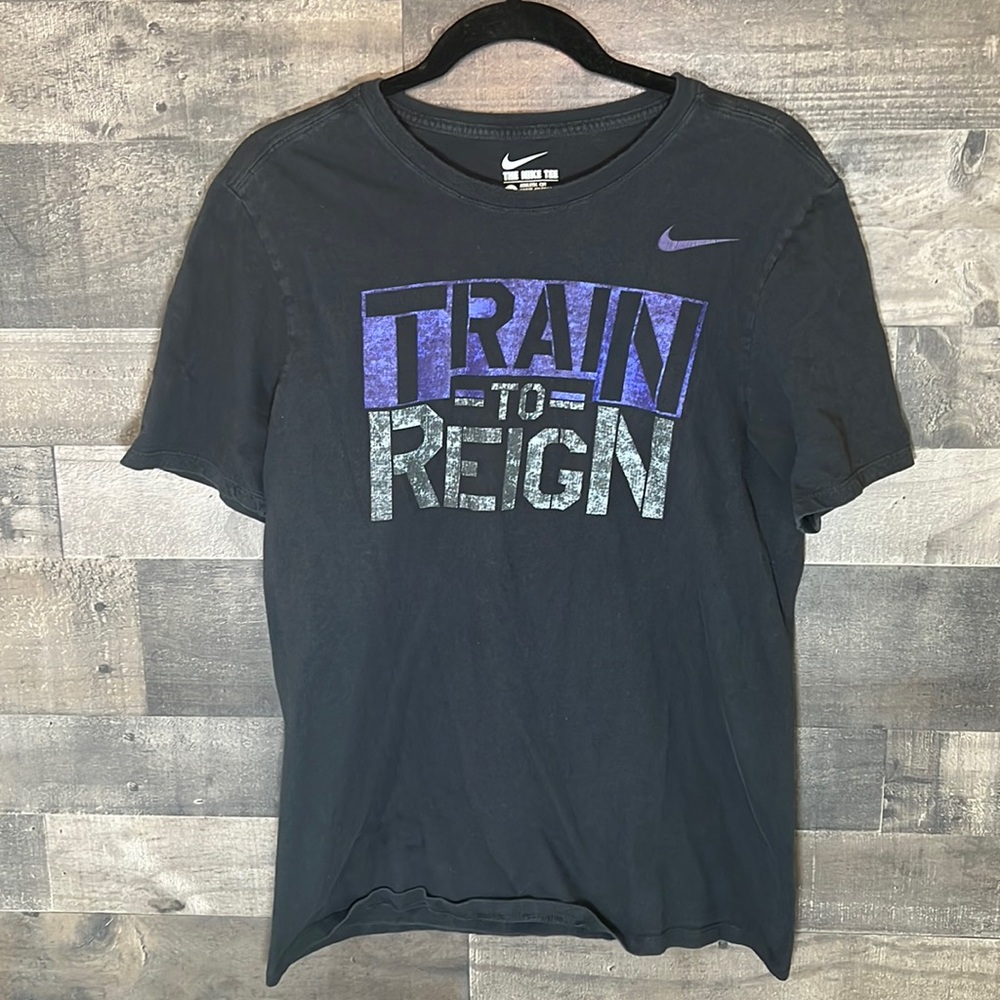 “Train To Reign” Black with Purple and Gray Nike Short Sleeve T-Shirt